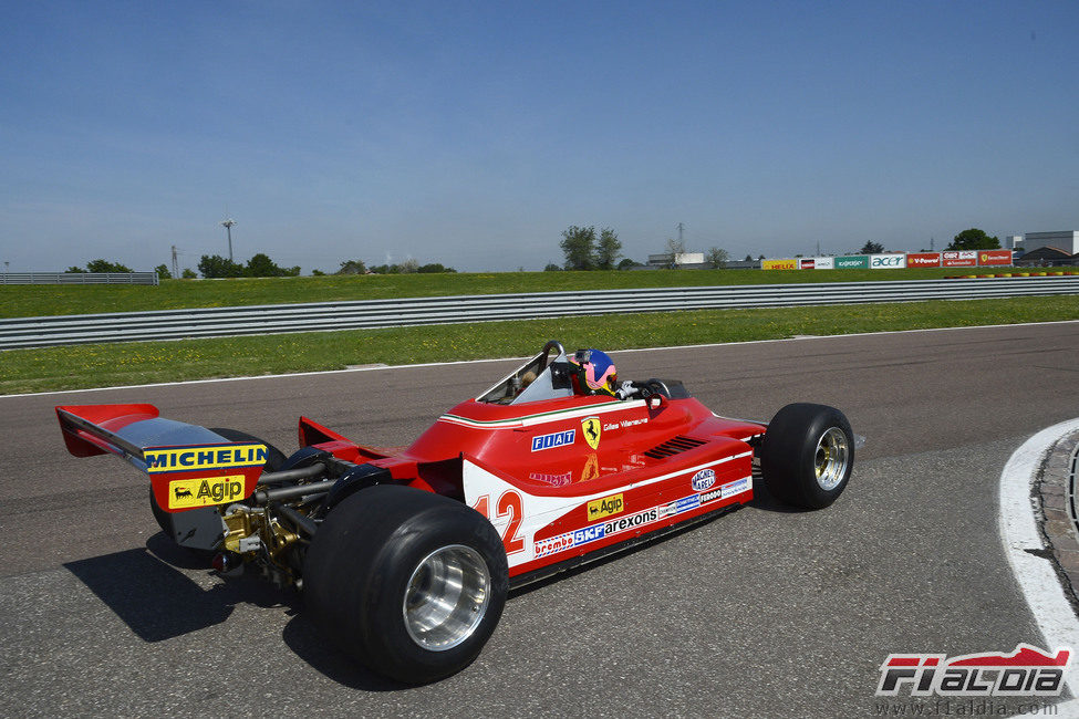 Vista trasera del Ferrari 312 T4 en Fiorano