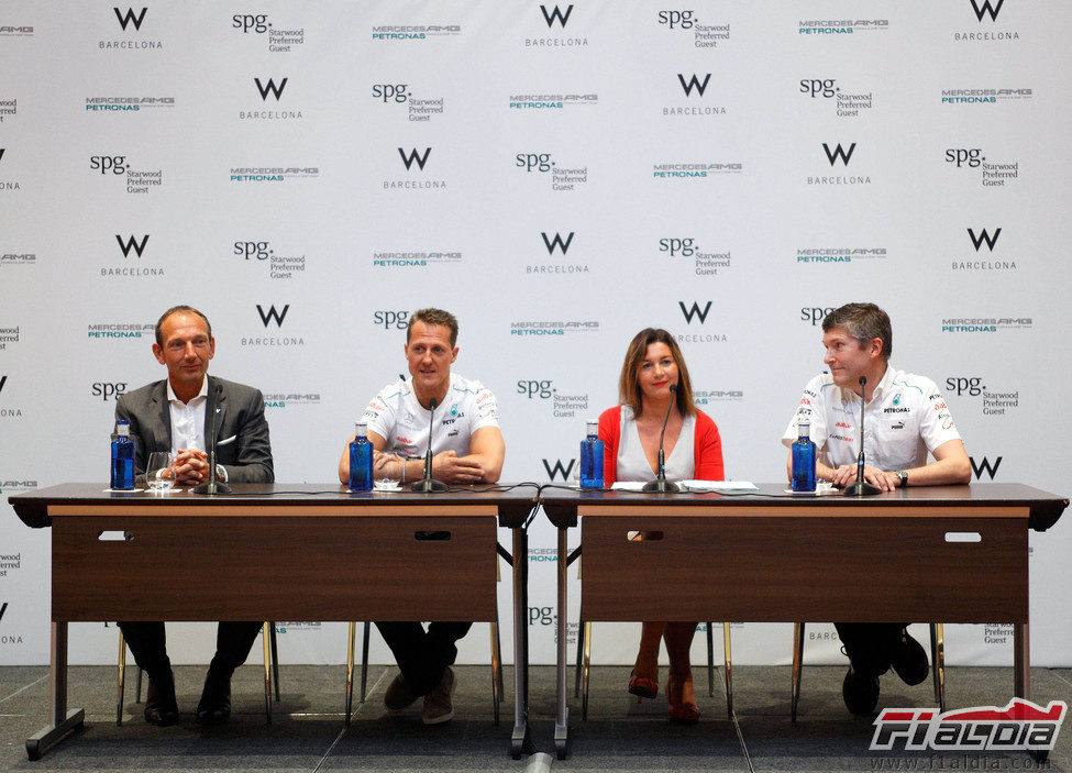 Michael Schumacher en la presentación del acuerdo entre Starwood Hotels&Resorts y Mercedes