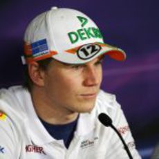Nico Hülkenberg en la rueda de prensa oficial de la FIA del jueves