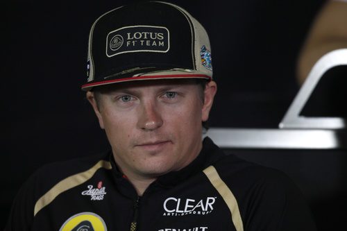Kimi Räikkönen en la rueda de prensa de la FIA en Barcelona