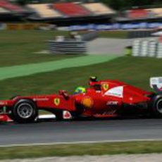 El F2012 rueda en los segundos libres del GP de España