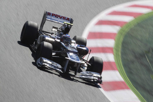 Valtteri Bottas a bordo del FW34 en los primeros libres del GP de España 2012