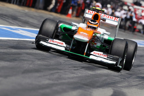 Nico Hülkenberg rueda en la clasificación del GP de España
