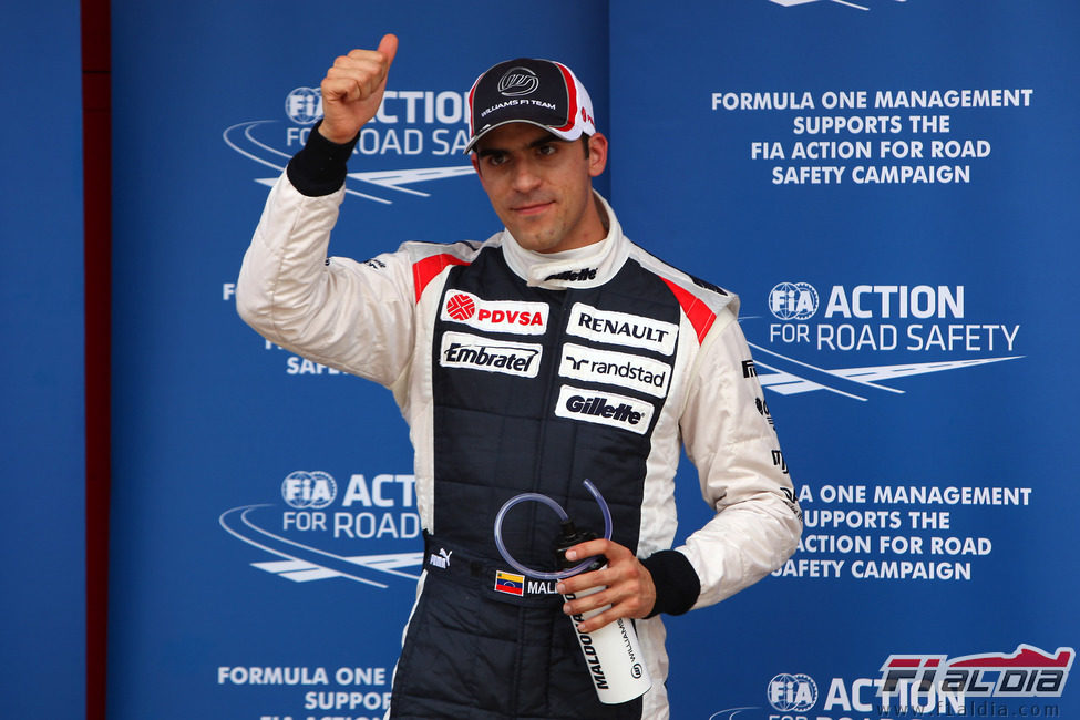 Pastor Maldonado fue segundo, pero consiguió la pole a posteriori