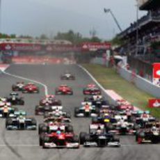 Salida del GP de España 2012