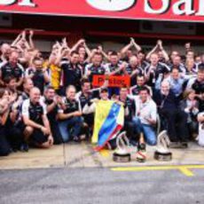 Williams celebra la victoria de Pastor Maldonado en el GP de España 2012