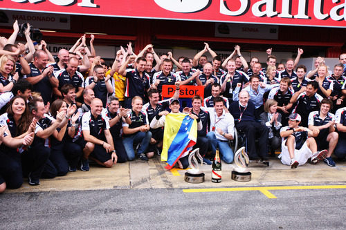Williams celebra la victoria de Pastor Maldonado en el GP de España 2012