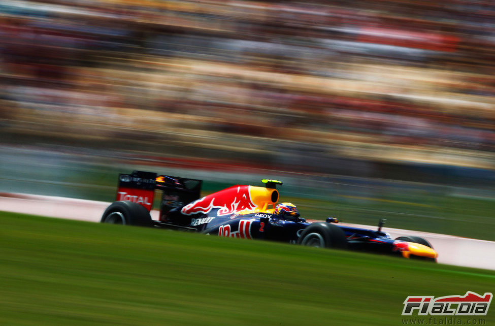 Mark Webber exprime su RB8 durante el GP de España 2012