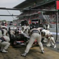 Kamui Kobayashi realiza una parada en Montmeló