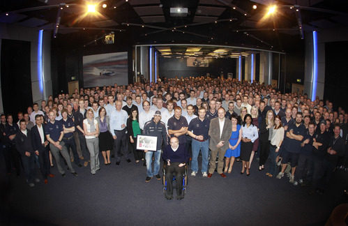 Foto de familia en la sede de Williams