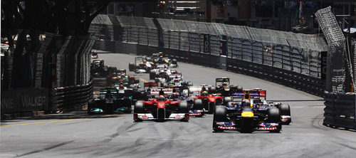 Salida del GP de Mónaco 2011