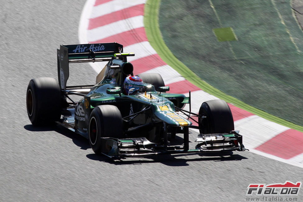 Alexander Rossi rueda con el CT01 en Montmeló