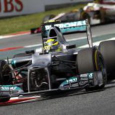 Nico Rosberg durante la clasificación en Barcelona