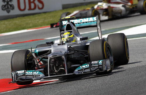 Nico Rosberg durante la clasificación en Barcelona