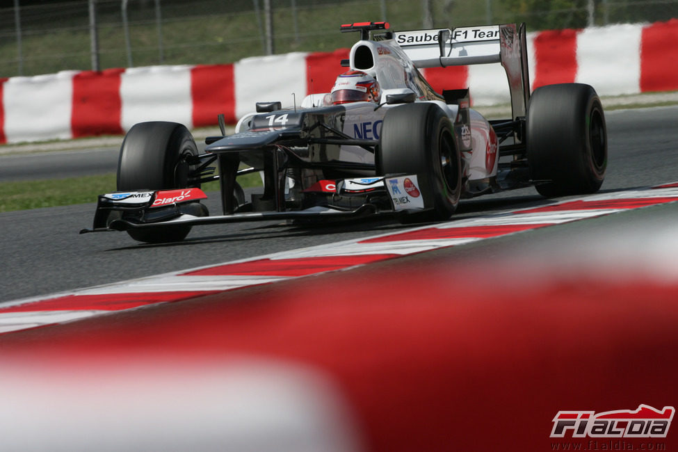 Kamui Kobayashi rueda en los Libres 3 del GP de España