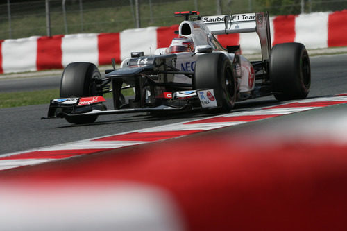 Kamui Kobayashi rueda en los Libres 3 del GP de España