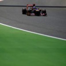 Daniel Ricciardo durante la jornada del domingo en España