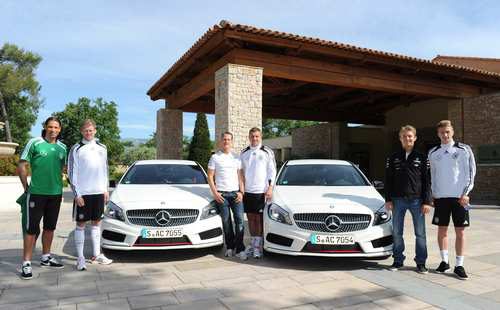 Michael Schumacher y Nico Rosberg con la Selección alemana