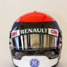 Casco de Alexander Rossi (vista frontal)