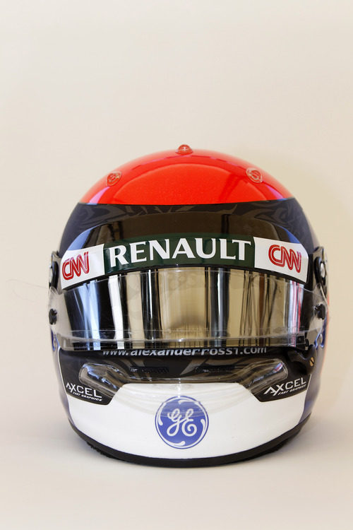 Casco de Alexander Rossi (vista frontal)