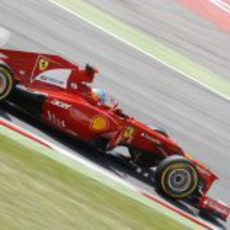 Fernando Alonso en los libres 3 del GP de España 2012