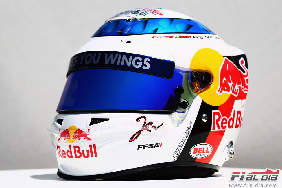 Casco especial de Jean-Eric Vergne para el GP de Mónaco 2012