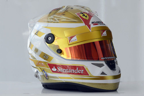 Casco especial de Fernando Alonso para el GP de Mónaco 2012