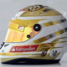 Casco especial de Fernando Alonso para el GP de Mónaco 2012 (lateral)