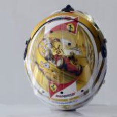 Casco especial de Fernando Alonso para el GP de Mónaco 2012 (superior)