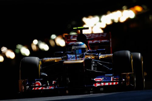 Jean-Eric Vergne sale del túnel durante los libres del GP de Mónaco 2012