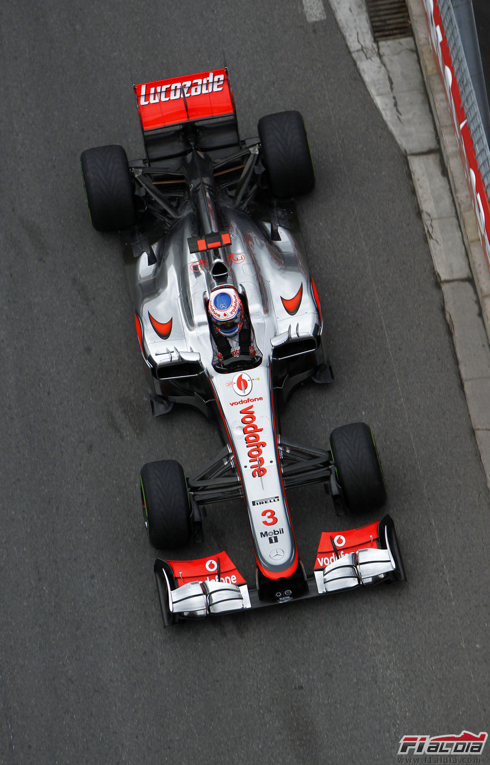 Vista superior del monoplaza de Jenson Button