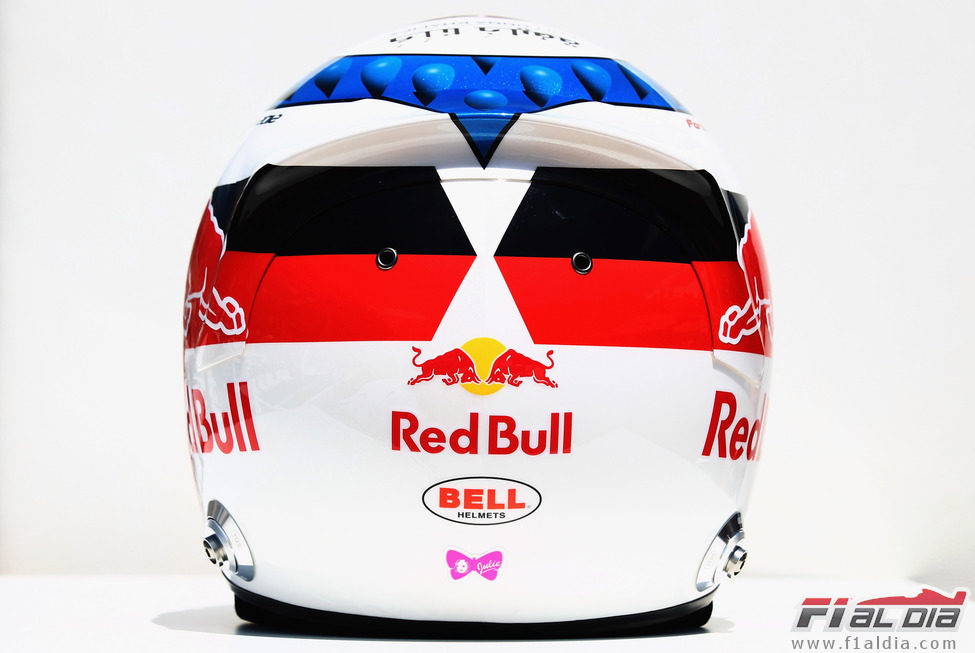 Casco especial de Jean-Eric Vergne para el GP de Mónaco 2012 (trasera)