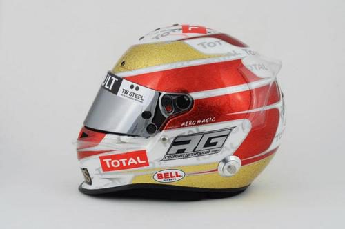 Casco especial de Romain Grosjean para el GP de Mónaco 2012