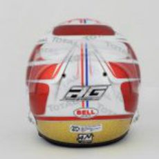 Casco especial de Romain Grosjean para el GP de Mónaco 2012 (trasera)