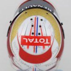 Casco especial de Romain Grosjean para el GP de Mónaco 2012 (superior)