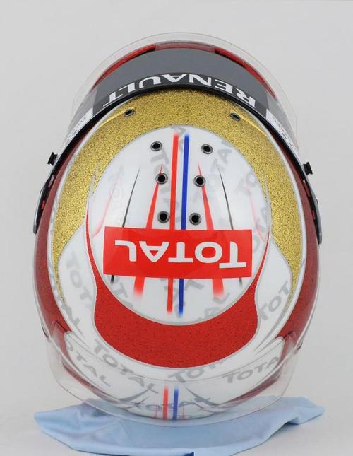 Casco especial de Romain Grosjean para el GP de Mónaco 2012 (superior)