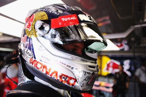 Casco especial de Sebastian Vettel para el GP Mónaco 2012