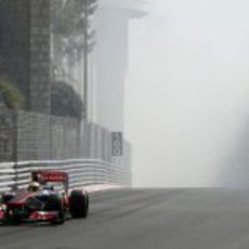 Mucho humo en el túnel de Mónaco