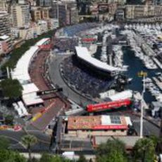 Boxes y tribuna principal del GP de Mónaco 2012