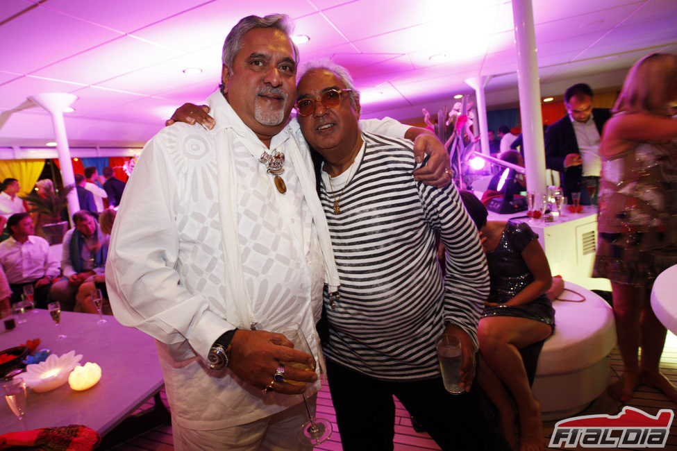 Vijay Mallya, jefe de Force India, organizó la fiesta