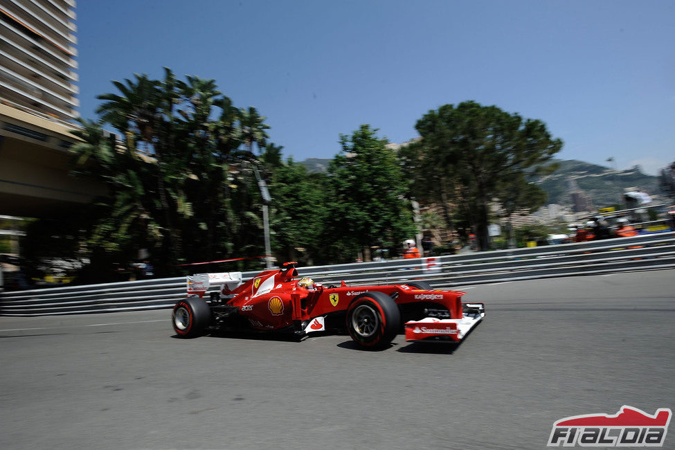 Fernando Alonso durante la clasificación del GP de Mónaco