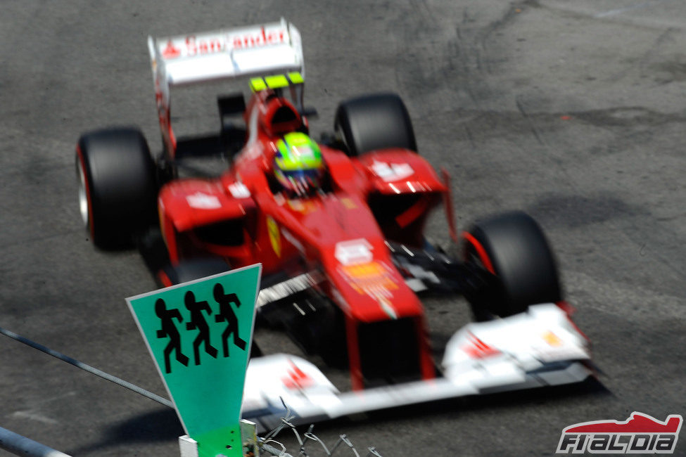 Felipe Massa durante la clasificación del Gran Premio de Mónaco