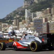 Jenson Button durante la clasificación del GP de Mónaco