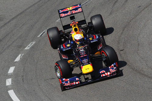Sebastian Vettel durante la clasificación del GP de Mónaco