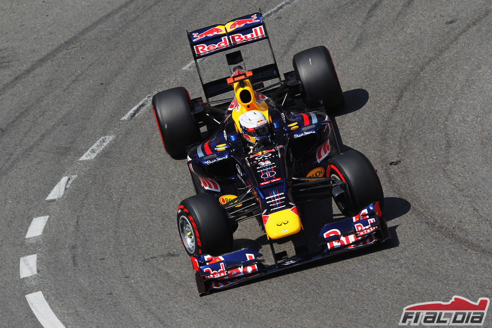 Sebastian Vettel durante la clasificación del GP de Mónaco