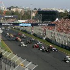 La salida del GP de Australia