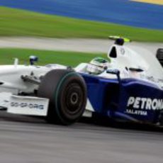 Heidfeld durante la sesión de clasificación