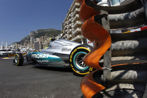Nico Rosberg durante la clasificación del GP de Mónaco
