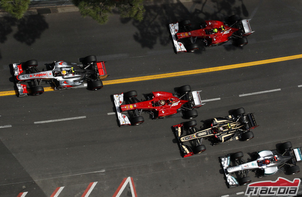 La salida del GP de Mónaco 2012 desde arriba