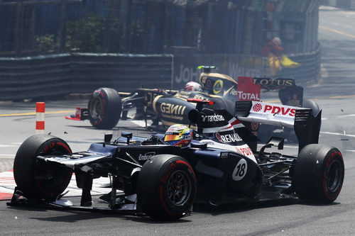 El Williams de Maldonado destrozado en Mónaco